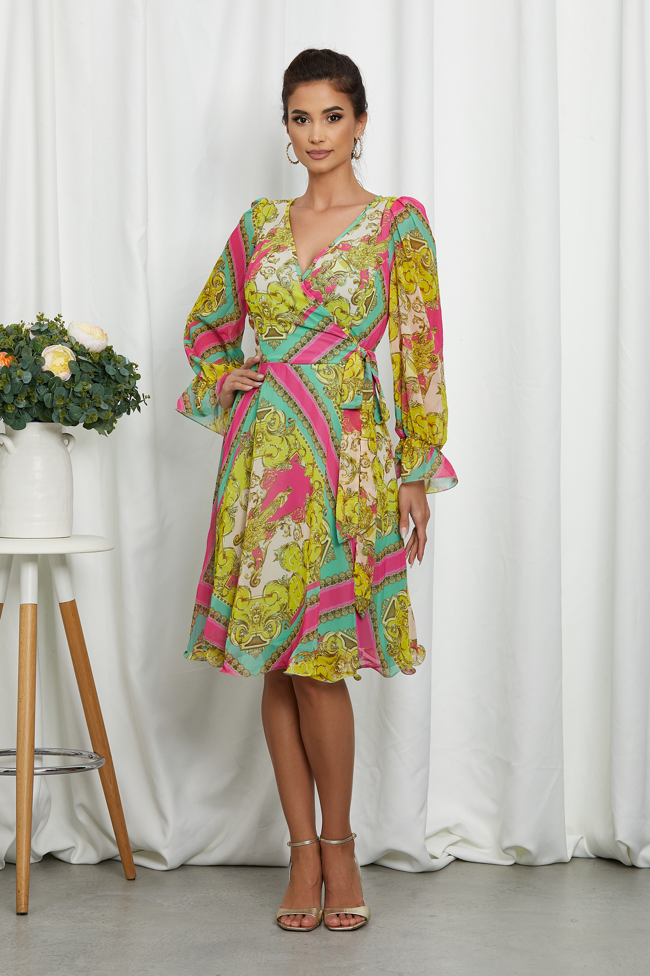 Reducere 36% la Rochie Simine Galben Multi