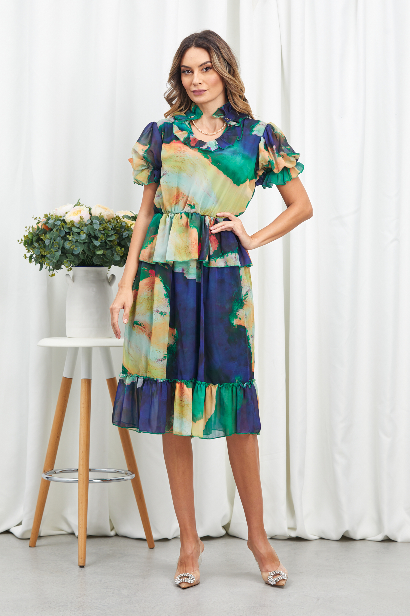 Reducere 32% la Rochie Zandra Albastru Multi