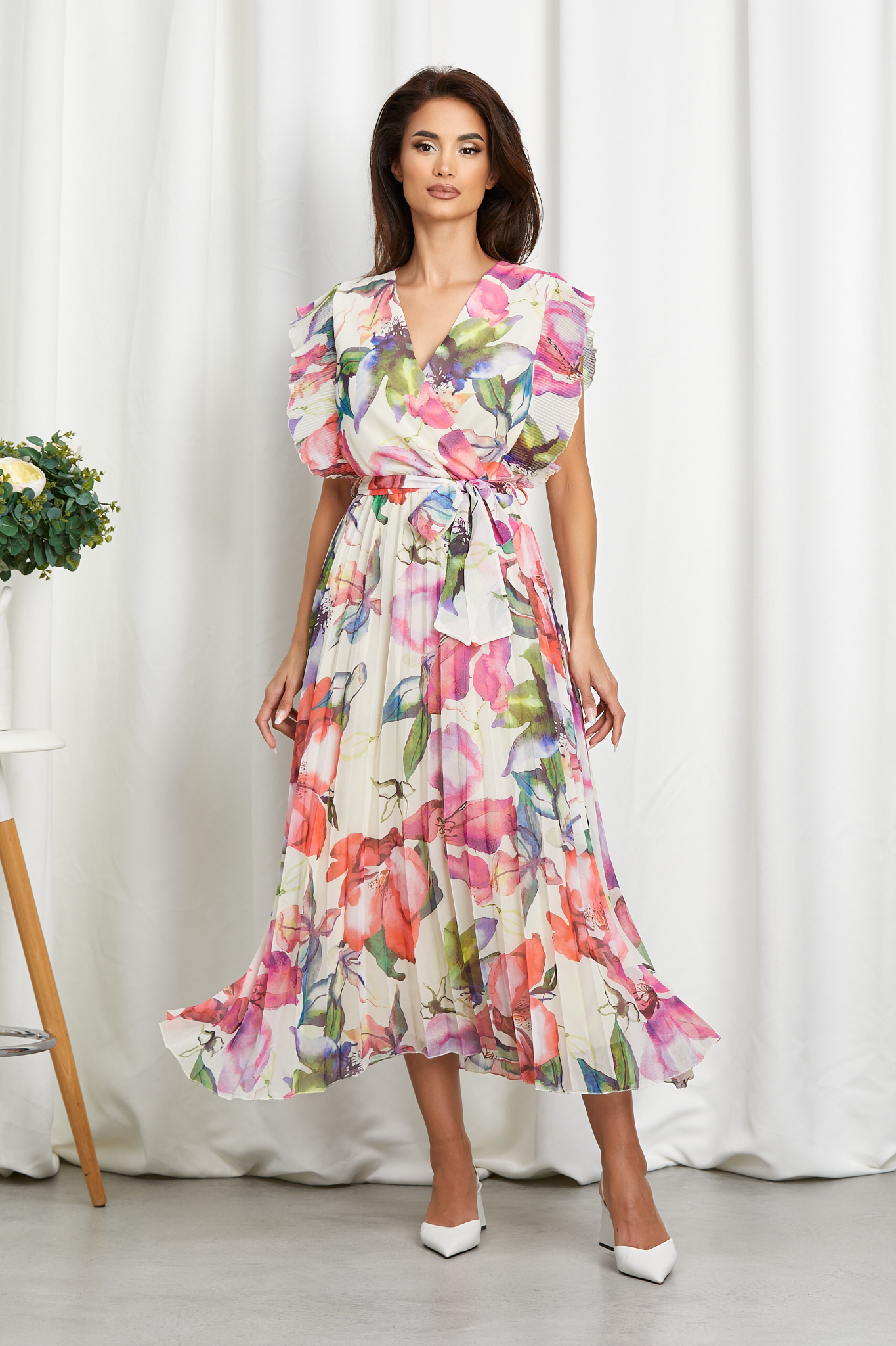 Reducere 22% la Rochie Judy Ciclam Floral