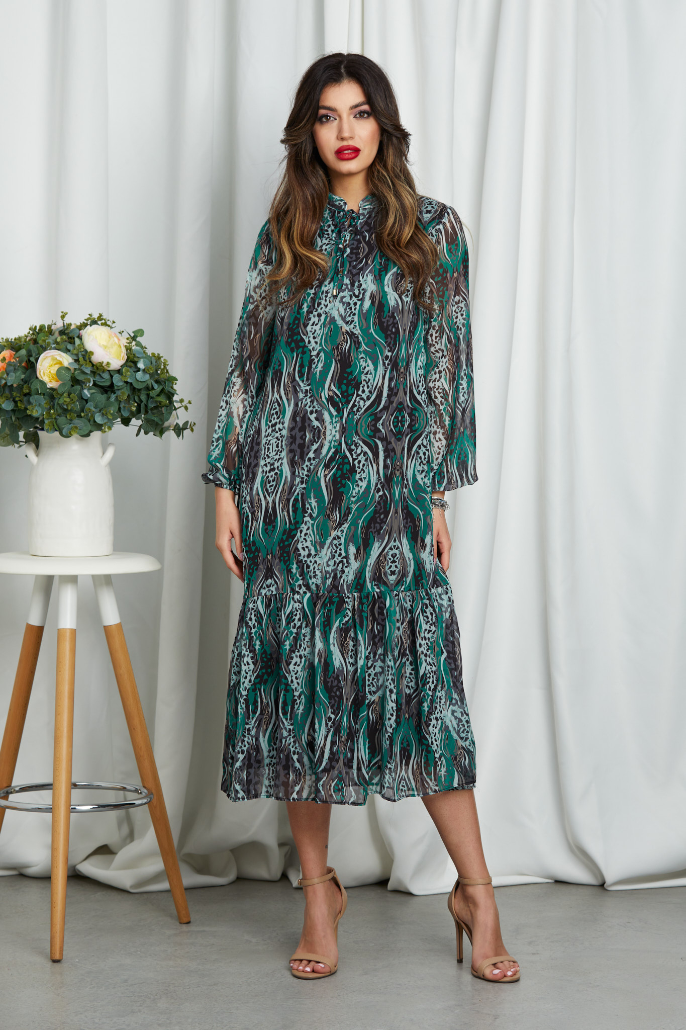 Reducere 42% la Rochie Sinead Verde Multi