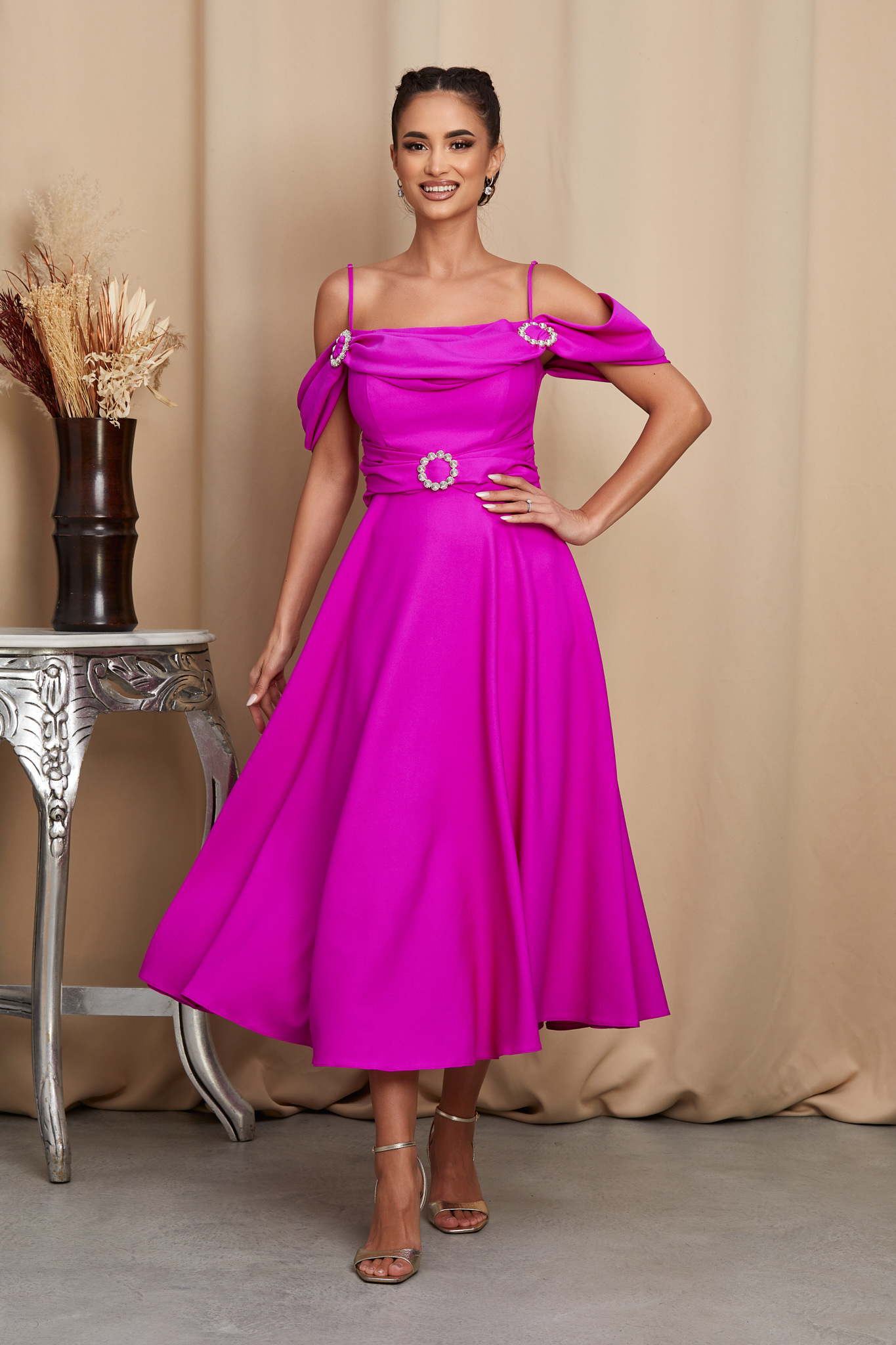 Reducere 25% la Rochia Sheela Fucsia
