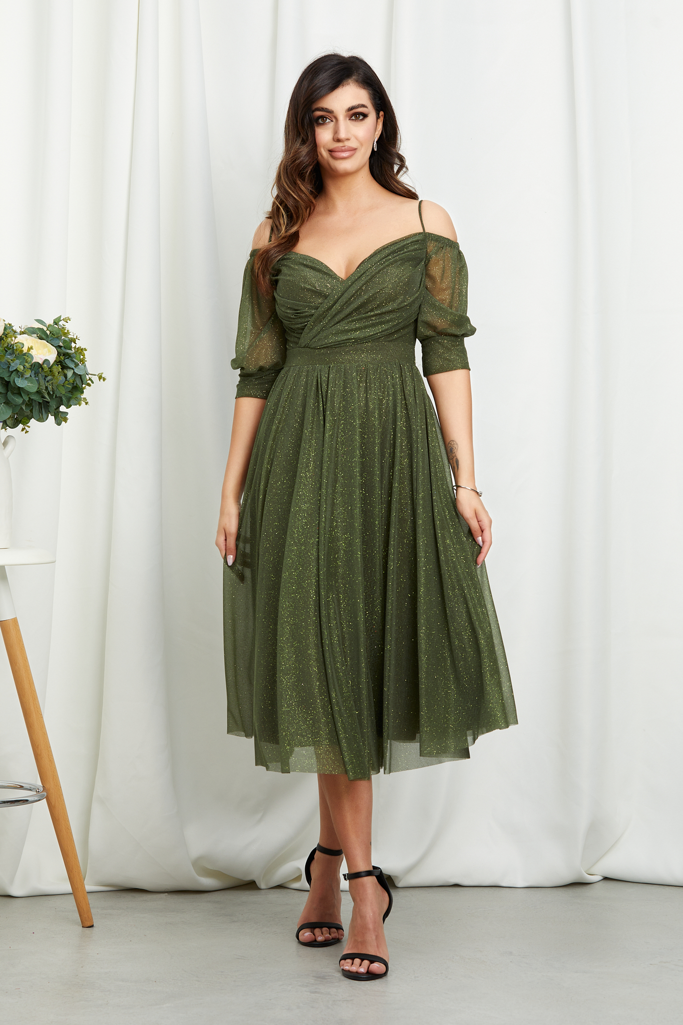Reducere 23% la Rochie Rosalinda Kaki