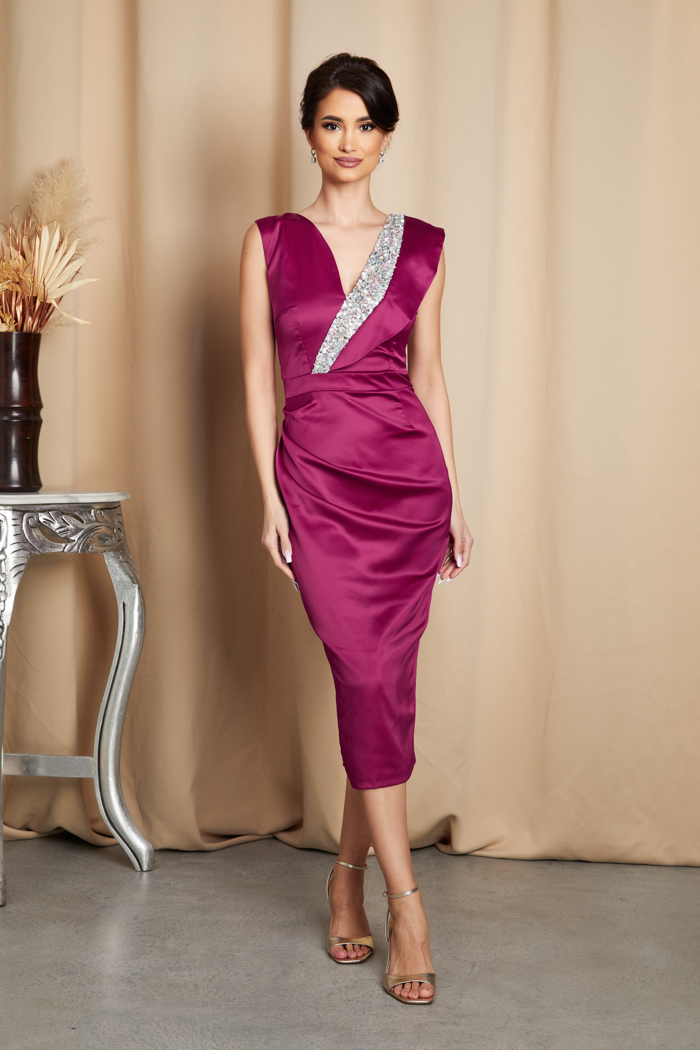 Reducere 35% la Rochie Moze Emerald Magenta