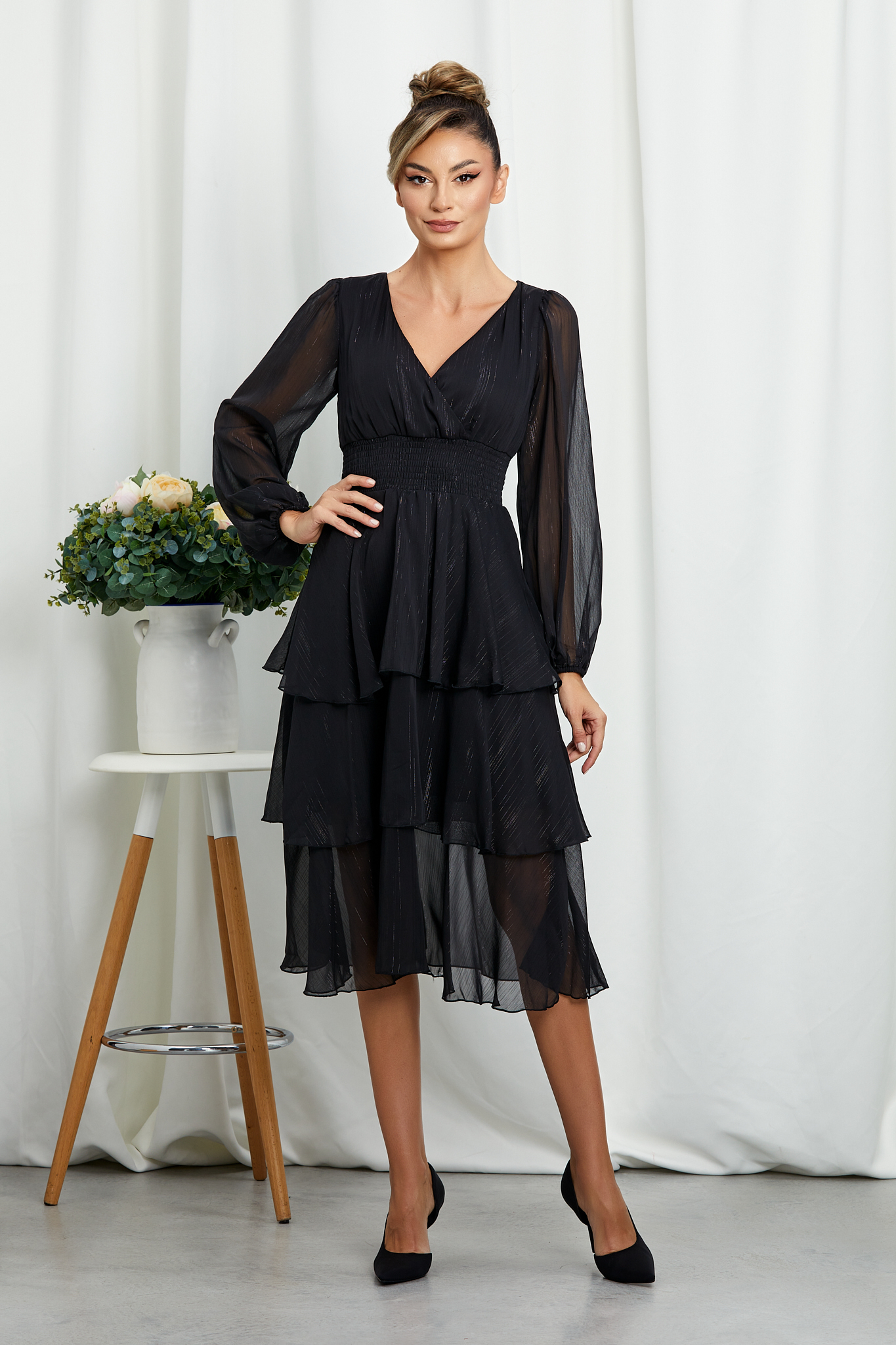 Reducere 22% la Rochie Salma Neagra