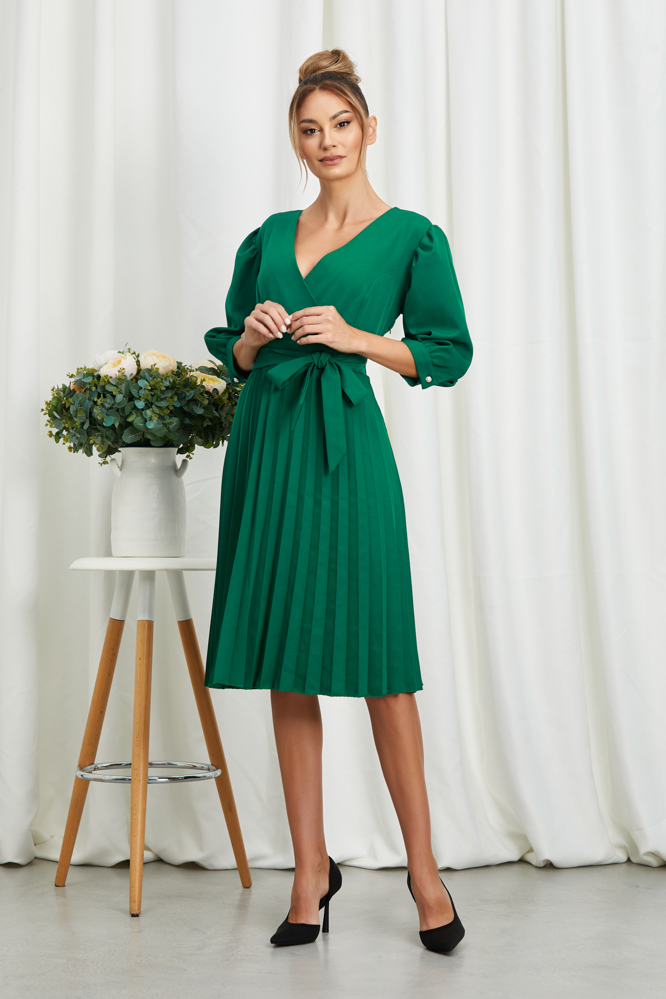 Reducere 18% la Rochie Aurelia Verde