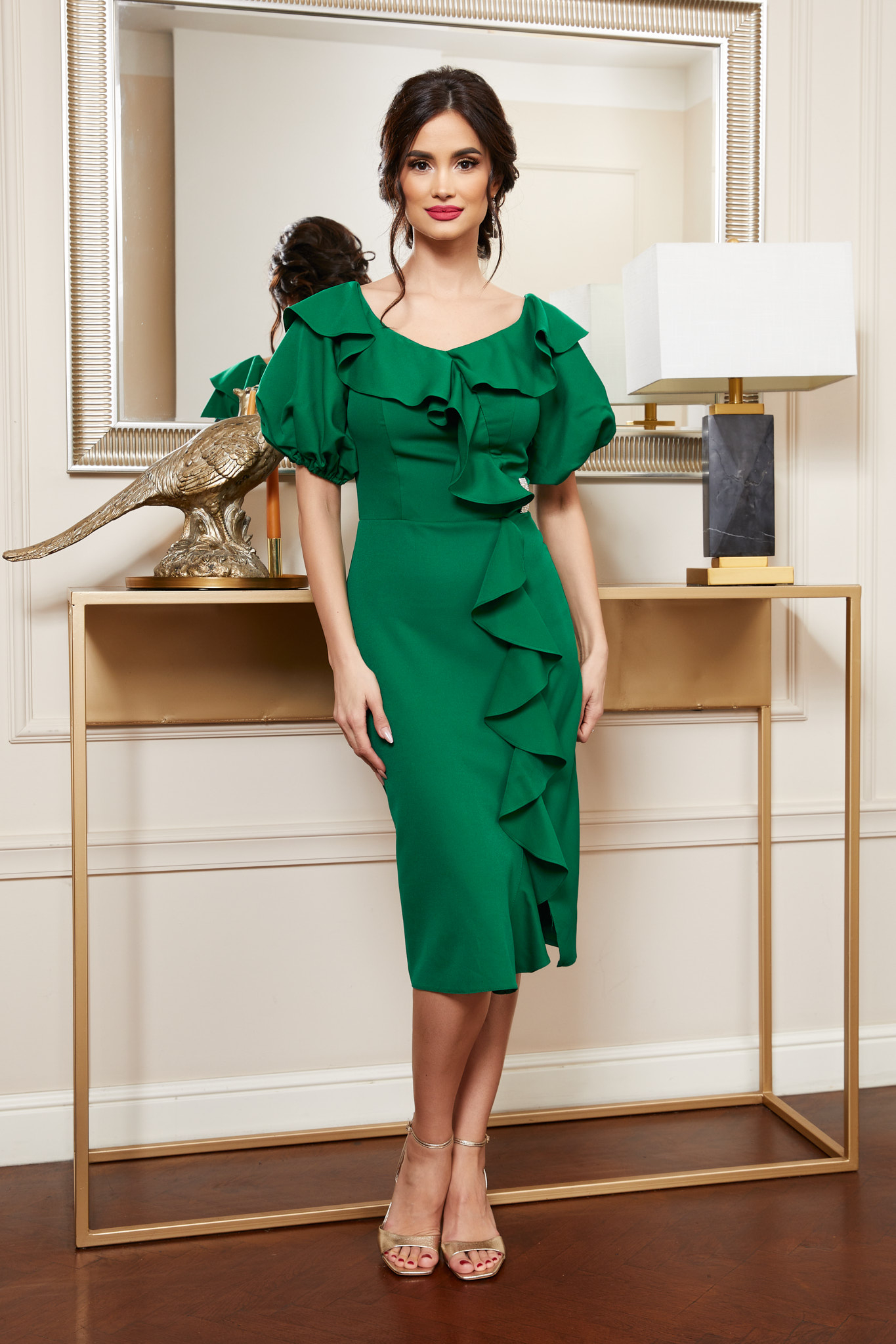 Reducere 12% la Rochie Janet Verde