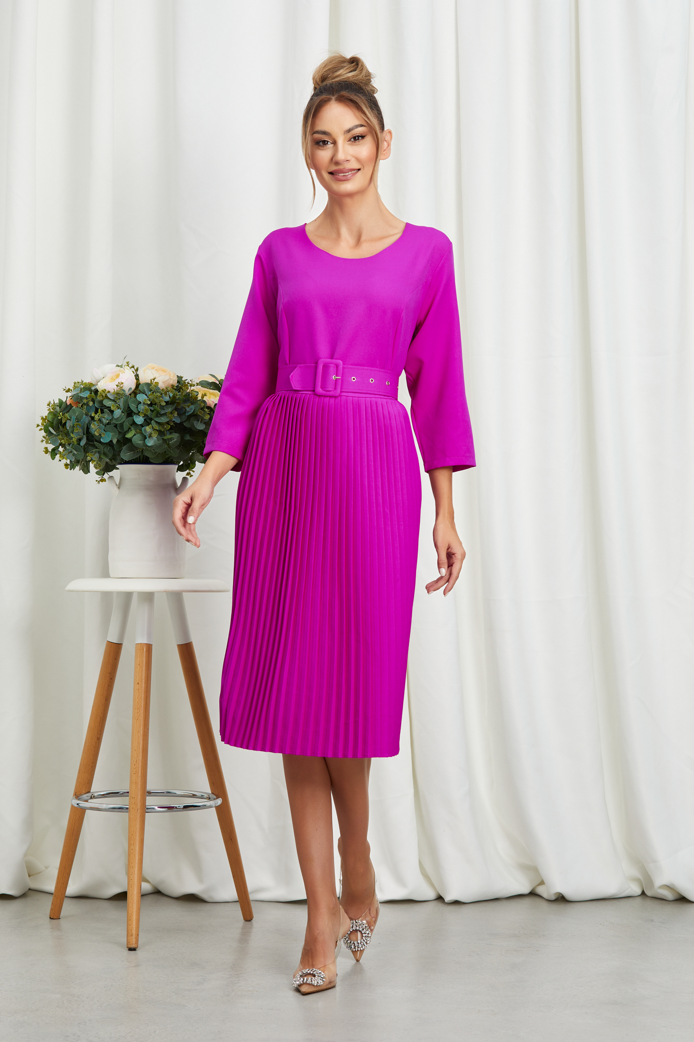 Reducere 15% la Rochie Orlanda Fucsia