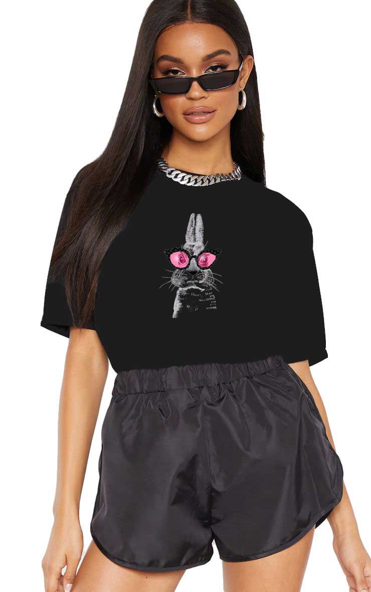 Reducere 33% la Tricou dama negru - Bunny Fashion