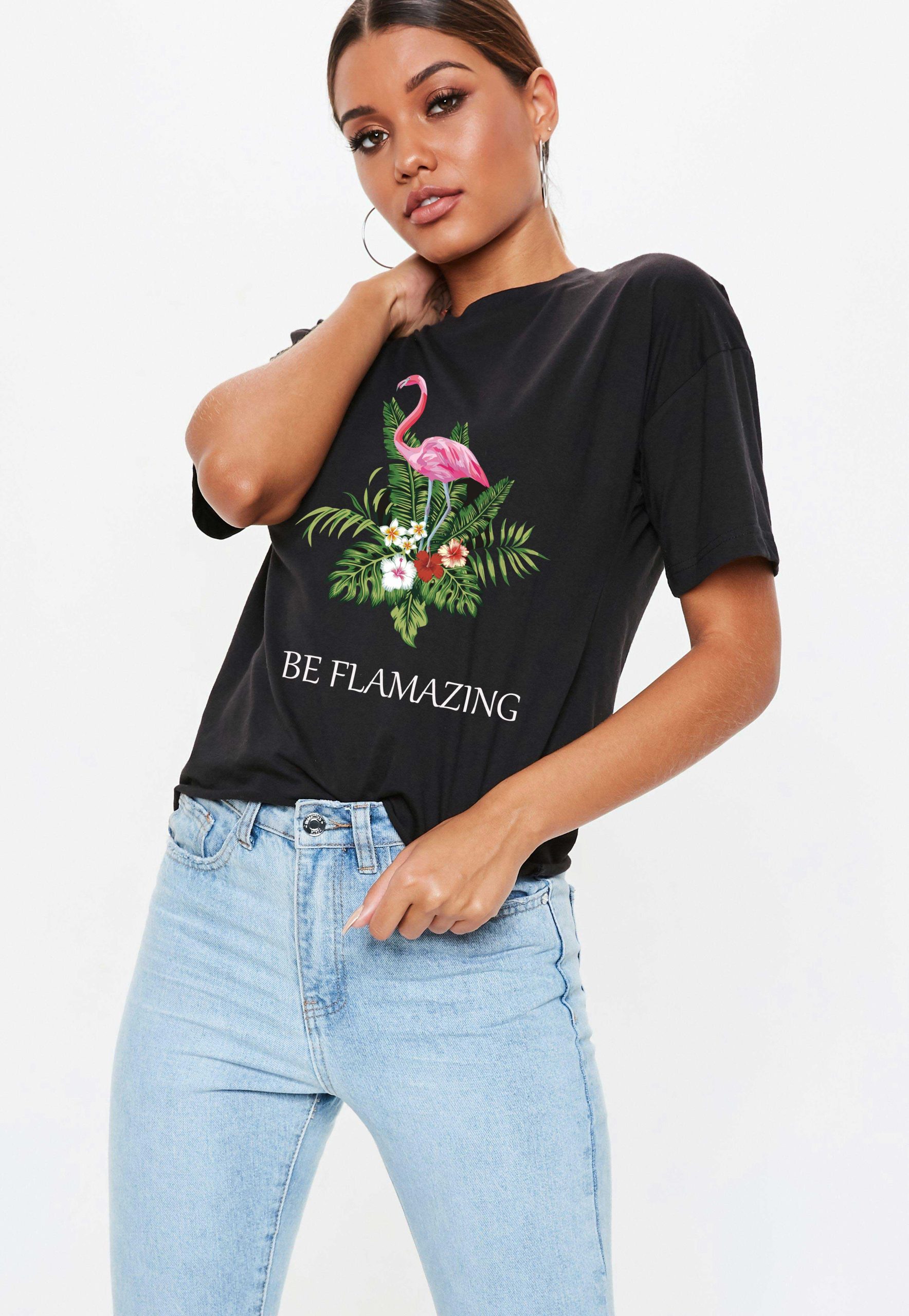 Reducere 33% la Tricou dama negru - Be Flamazing