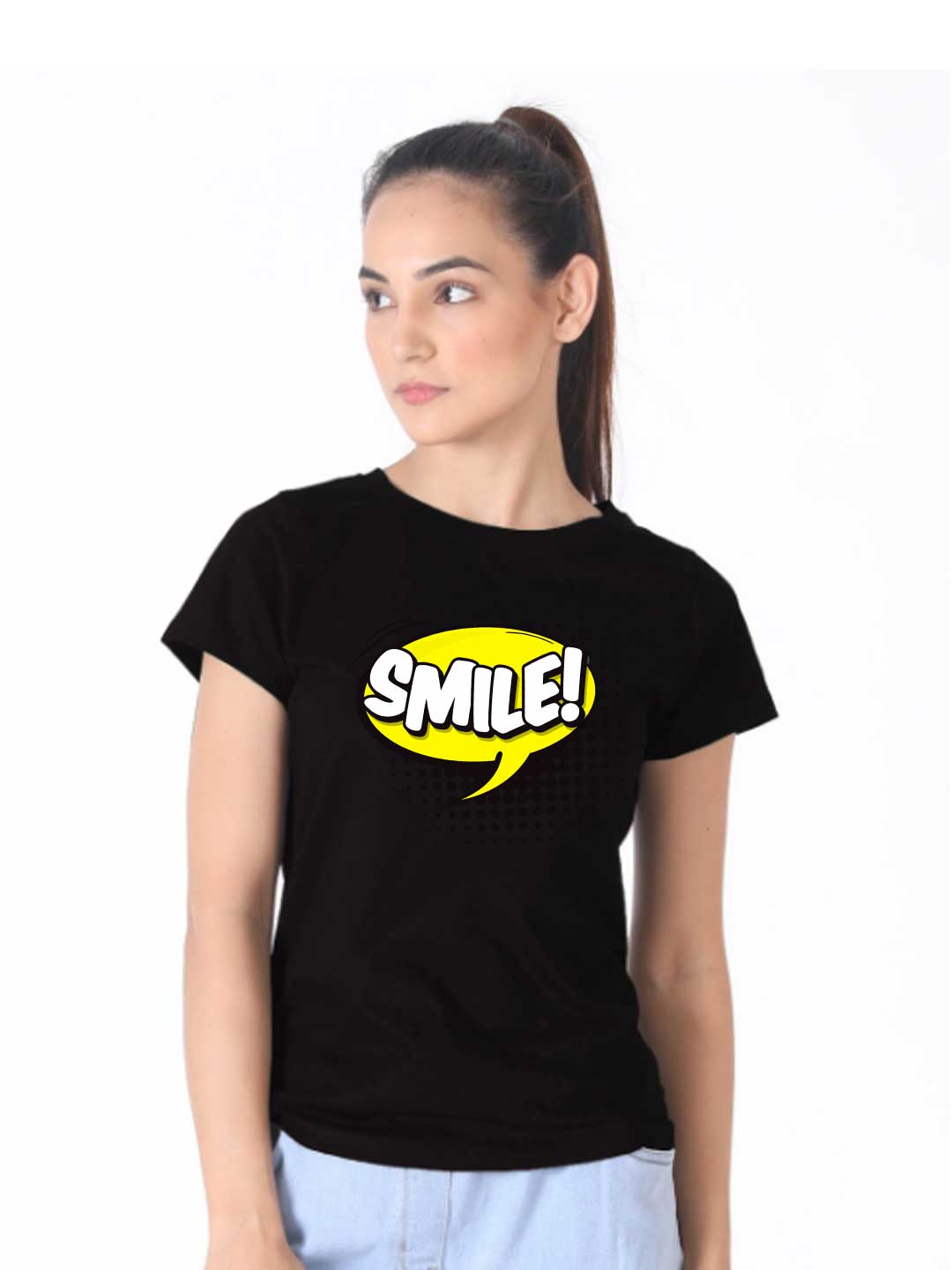 Reducere 33% la Tricou dama negru - Smile